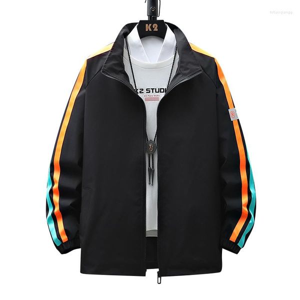 Herrenjacken GOGAGI Hong Kong Windjacke Herren Herbst Pilot Baseball Herren ohne Kapuze Revers Stanzen für Herren Vielseitig