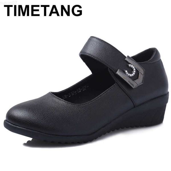 Sapatos formais TIMETANG Mulheres Wedges Square Latin Tango Dance Shoes Feminino Jazz Couro Plataforma Sapatos Senhoras Sapatos de Dança Bico Redondo L230721