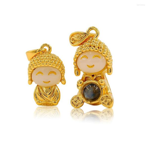 Anhänger Halsketten Frauen Mädchen Schmuck Happy Maitreya Buddha Edelstahl Halskette Halsbänder Wasserdichte Gliederkette Freundschaft