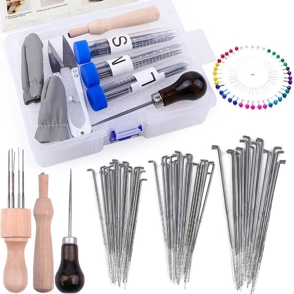 Ferramentas de artesanato KRABALL 70PCS Kit de feltro de lã Agulha de feltro de lã Agulhas de feltro de lã para bricolage Agulhas de feltro de lã para trabalhos de costura 230721