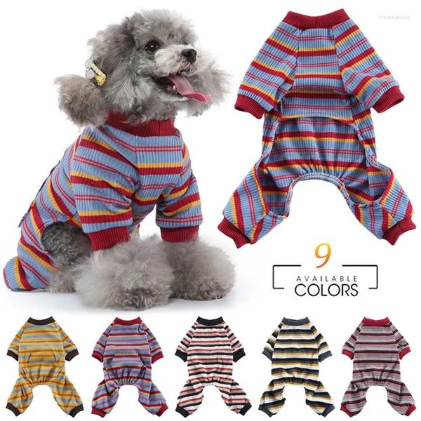 Abbigliamento per cani Pigiama per cuccioli traspirante Tuta per animali domestici Pagliaccetti morbidi Vestiti per cani estivi Tute per costume