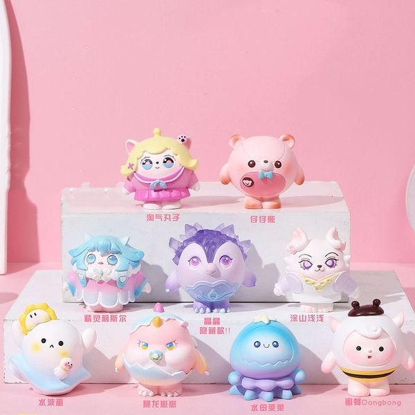 Action Toy Figure Egg Party Doll Blind Box Figure Water Wave Jk Girl Dongdong Amniotico Madre Tushan Cartoon Regalo di compleanno Statua Gk 230720