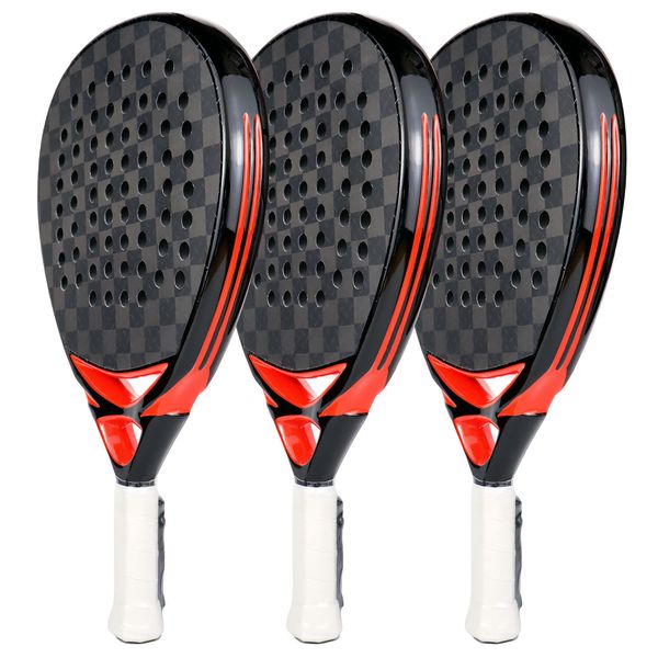 Raquetes de Tênis AMA SPORT 18K Carbon Tennis Paddle Racket 3D Superfície Áspera Alta Qualidade EVA Macio 38mm 230720