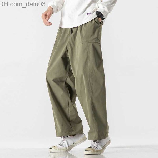 Pantaloni da uomo Pantaloni cargo da uomo nuovi Pantaloni da jogging da uomo solidi larghi Abbigliamento da strada da uomo casual di grandi dimensioni Moda spedizione diretta Z230721