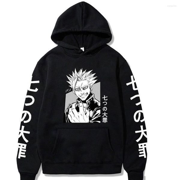 Männer Hoodies Anime Die Sieben Todsünden Gedruckt Hoodie Langarm Pullover Sweatshirt Homme Männer