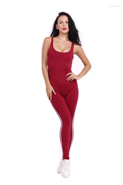 Kadın Tulumları Kadın Tulum Romper Seksi O boyun kolu Patchwork Bodysuits Sıska Femme Tulumlar Uzun Pantolon