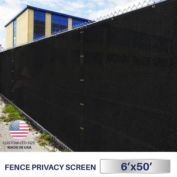6'x50' Green Black Beige Brown Privacy Fence Windscreen Garden Shade Mesh Fabric178z