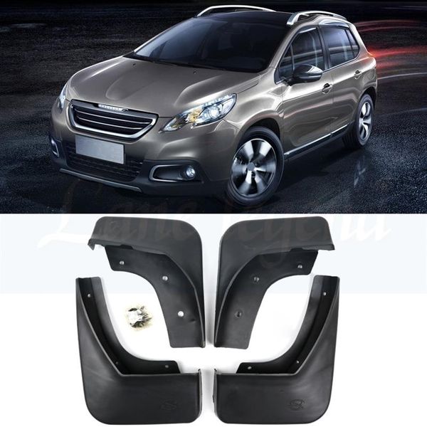 Palas de lama do carro para peugeot 2008 suv 2013-2017 2014 2015 2016 guarda-lamas protetores de respingo guarda-lamas guarda-lamas dianteiro traseiro moldado210e