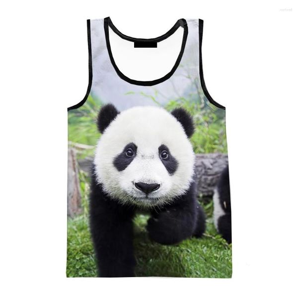 Canotte da uomo Panda Stampa 3D Uomo Donna Estate Moda Casual Camicie senza maniche Hip Hop Streetwear Oversize