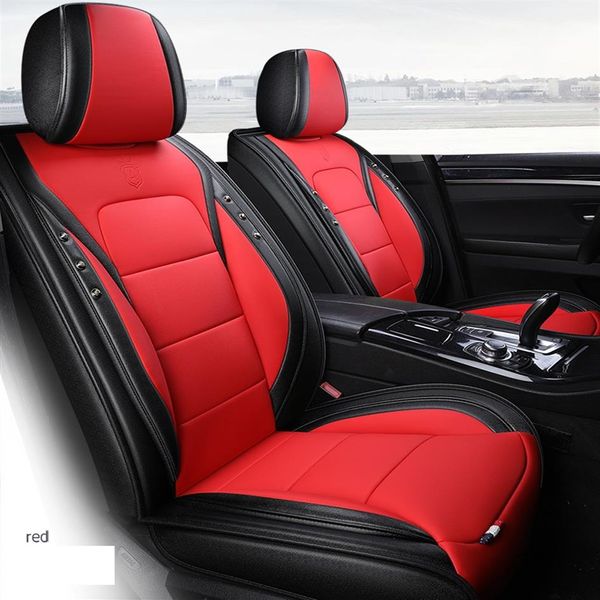 Conjunto completo de capas de assento de carro para acessórios de carro de ajuste universal para capas de assento ajustáveis de couro PU para SUV 5 peças Seat325q