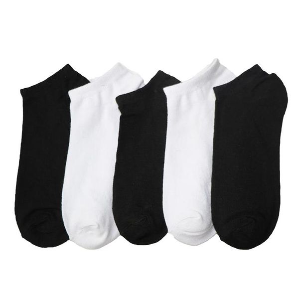 20 paia Calzini corti da uomo Nero Bianco Stile Casual Low Cut Pantofole da uomo alla caviglia Bocca superficiale Barca da uomo Meias245w