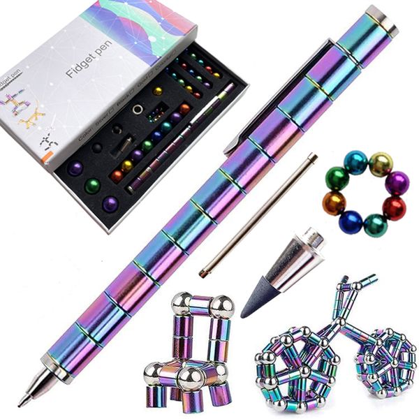 Gelschreiber, kreativer Magnetstift, multifunktionaler Dekompressionsmagnet, Zappelstift für Kinder, Erwachsene, Geschenke, Schule, Büro, Schreibwaren, 230721