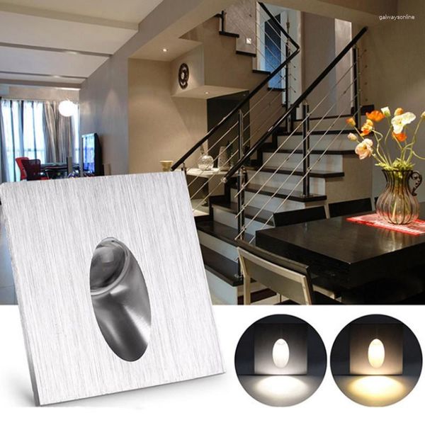 Настенная лампа 3W Уточненная светодиодная лестница легкая алюминиевая квадратная квадратная круглая шага