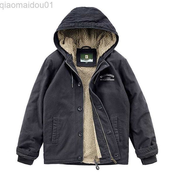 Giacche da uomo Giacche invernali con cappuccio da uomo Cappotti casual Giubbotto bomber allentato da uomo di alta qualità Capispalla in pile più spesso Parka caldo Piumini 4XL L230721