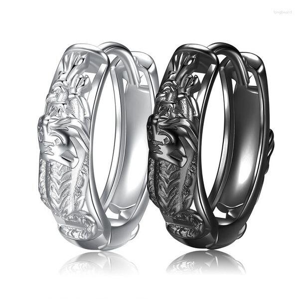 Creolen KOFSAC Mode Hip Hop Rock Kreative Tiger Hoops Liebhaber Schmuck 925 Sterling Silber Für Männer Frauen Party Zubehör