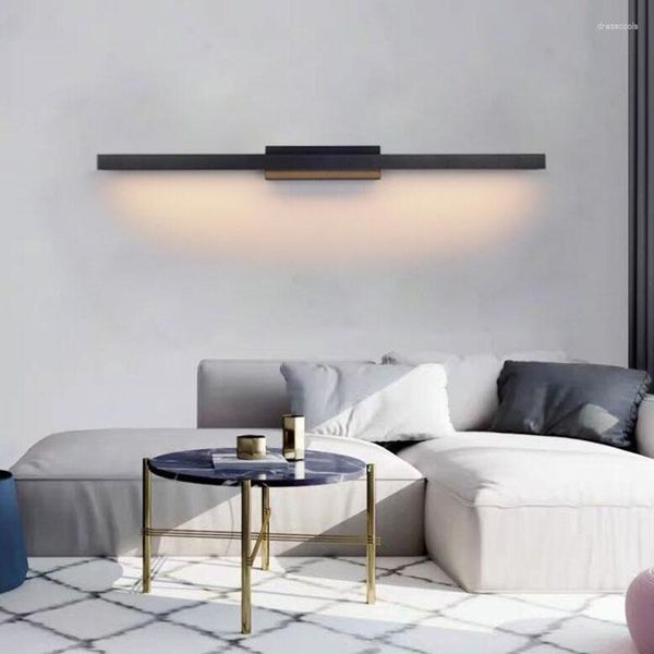 Lampada da parete moderna a led per bagno con luce a specchio per interni soggiorno camera da letto divano sfondo lungo