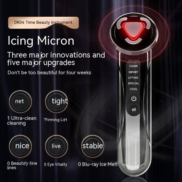 Massageador Facial EMS Cold Beauty Import Instrument Massage Cleansing Light Pattern French Lifting Tightening 230720