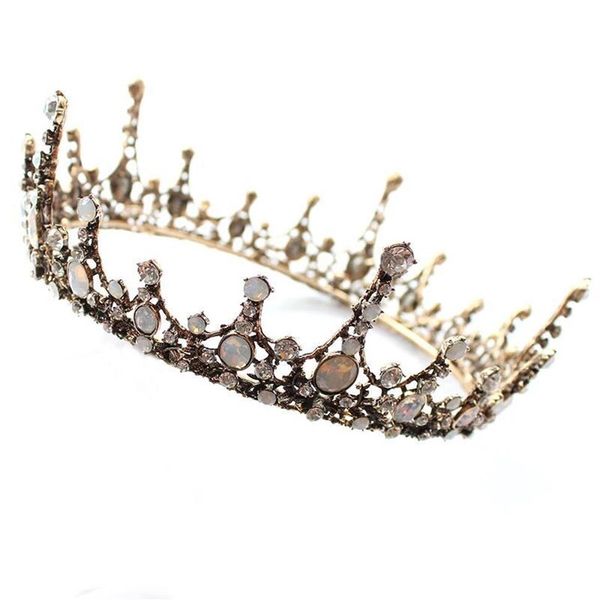 NUEVO Negro hermosa Princesa Headwear Chic Nupcial Tiaras Accesorios Impresionantes Cristales Perlas Boda Tiaras Y Coronas 12102160o