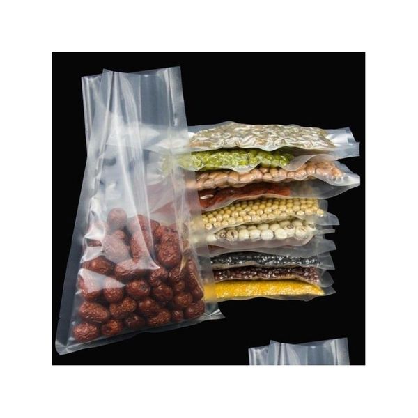 Sacchetti sottovuoto per alimenti Imballaggio trasparente Frutti di mare congelati Pollo cotto La plastica può essere borsa Ekki308K Drop Delivery Giardino domestico Ho Dh0Kn