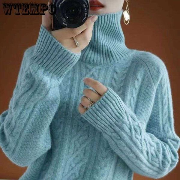 Frauen Rollkragenpullover Herbst Winter Warme Weiche Gestrickte Pullover Weibliche Jumper Frauen Pullover Tops Schildkröte Hals L230619