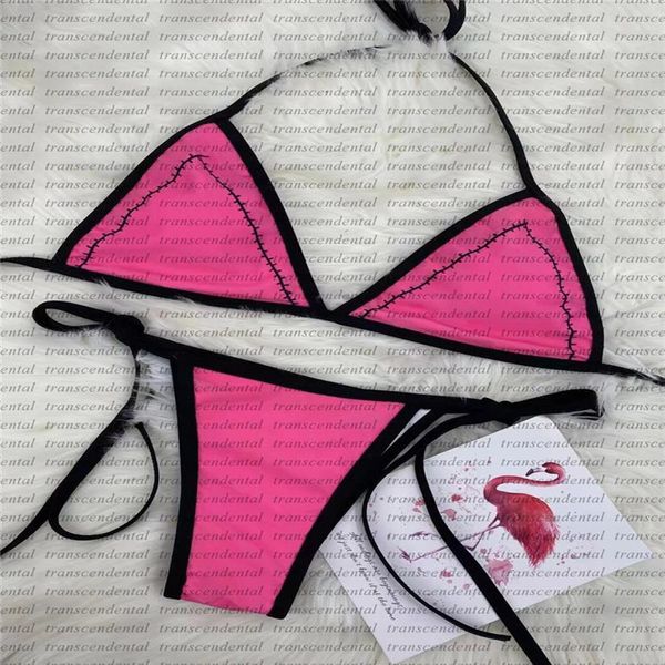 Bikini rosa pesca C23 Costume da bagno da donna Stampa Costume da bagno Costumi da bagno di alta qualità con cuscinetti per donna2662