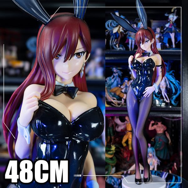 Anime Manga 48cm FREEing B-STYLE Anime Fairy Tail Erza Scarlet Bunny Ver 1/4 Pvc Action Figure Adultos Collection Model Toy 18+ presentes de boneca