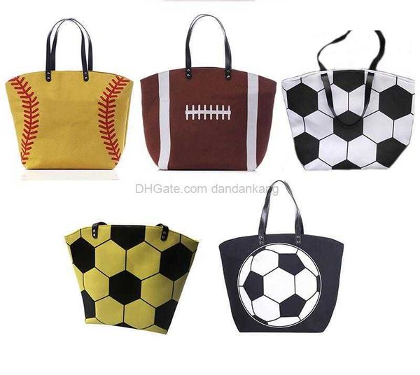 Открытая пляжная сумка большие мощности Canvas софтбол бейсбол сумки футбольный софтбол Shouder Bags Girl Volleyball Sudbag