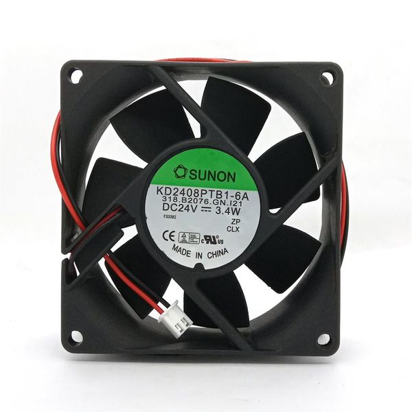 Original SUNON KD2408PTB1-6A DC24V 3 4W 80x80x25MM 8cm 2Lines Inverter cooler fan278k