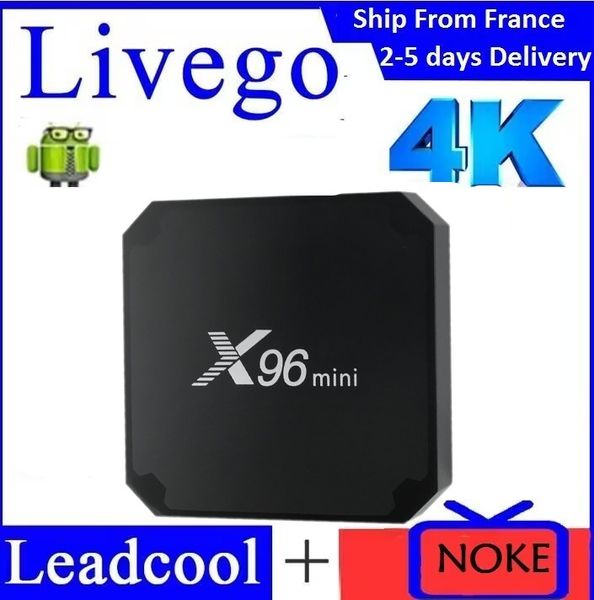 Code d'abonnement de 12 mois con lettore multimediale Android 7 x96Mini (1 + 8 GB) Decoder quad core spedito dalla Francia