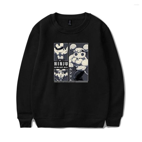 Herren Hoodies Ninju Shino Buff Mäuse Logo Crewneck Merch Sweatshirt Männer Frauen Druck Pullover Unisex Harajuku Casual