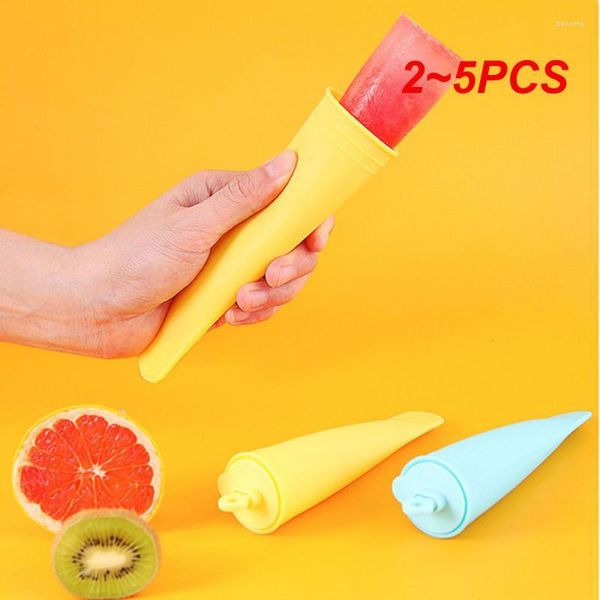 Backformen 2-5PCS Popsicle Maker Wiederverwendbare Lebensmittelqualität Silikonformen Easy Release DIY Eisform
