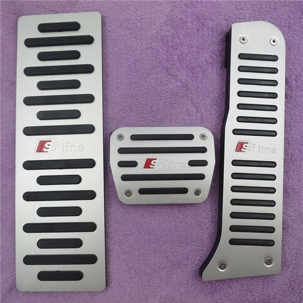 Auto Zubehör Aluminium legierung Für Audi Q3 A3 TT AT Auto Übertragung Gaspedal Bremse Fußstütze Pedal Pads Auto styling236e