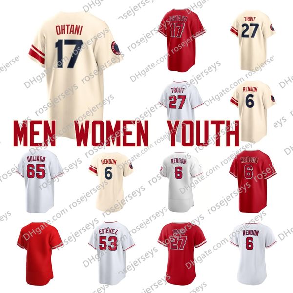 Custom 2023 Shohei ohtani maglia Mike trout Anthony Rendon City Connect Noah Syndergaard Dylan Bundy Andrelton Simmons Fletcher Detmers Velazquez Maglie