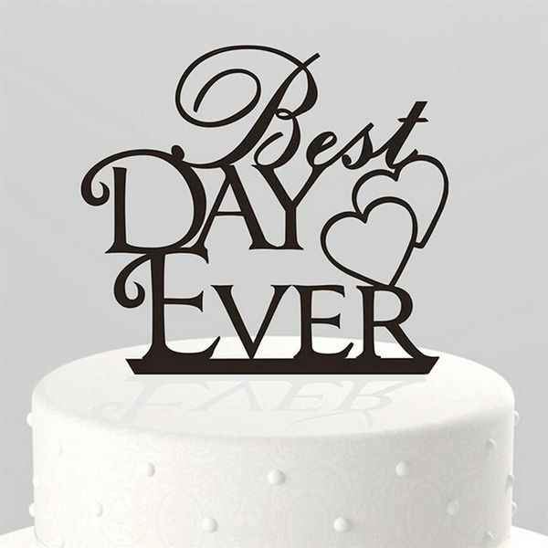 Feis arcylic cake topper Day Ever lettera torta di compleanno topper decorazione di nozze torta accessorio281i