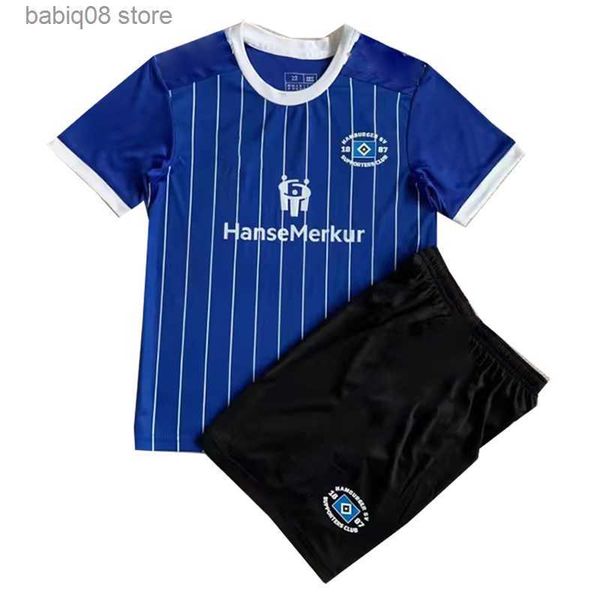 Hamburger sv vagnomano kit maglie da calcio bilbija kittel benes glatzel konigsdorffer edizione speciale blu bambino camicia da calcio camicia corta uniforme