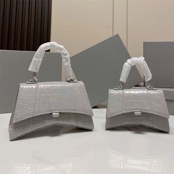 Bolsas de luxo b pochettes de cor sólida bolsa de moda de ampulheta de forma curva simplesmente ao ar livre preta branca alça única bolsa de ombro de alta qualidade C23