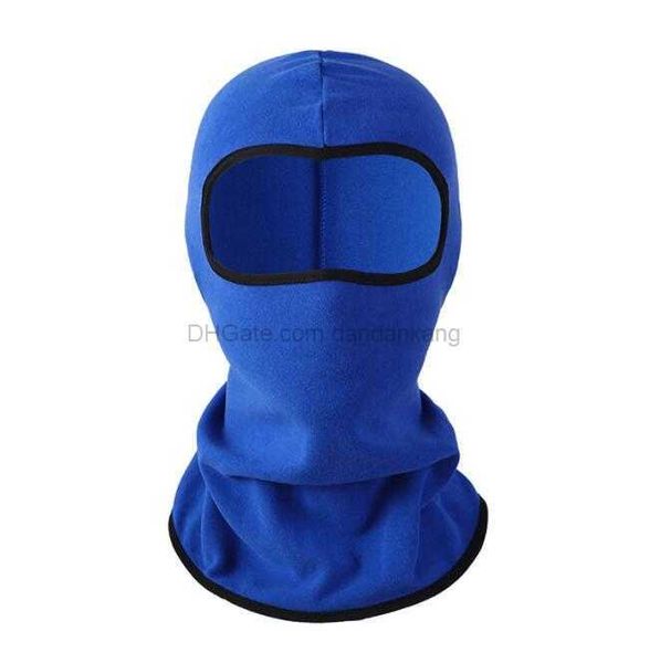 Máscara de ciclismo de inverno lã térmica manter quente à prova de vento ao ar livre chapéu balaclava pesca máscara de esqui rosto cheio máscara de esqui de bicicleta capacete de equitação forro gorro chapéus