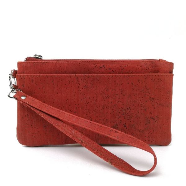 Borse da sera Portogallo Portamonete in sughero naturale con manico Pochette in legno vegano Donna Colore marrone 230721