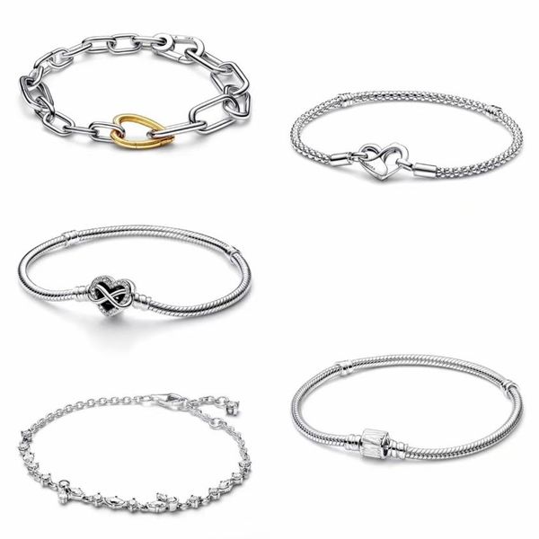 Charms 925 Sterling Silber Pandora Armband Süßes, luxuriöses und süßes Damenarmband eignet sich für primitiven DIY-Schmuck und Modeaccessoires Dh20H