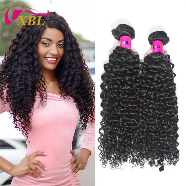 XBLHair Cabelo Humano Longo Encaracolado Pacote de Fábrica de Cabelo Pacotes Tecer Bom Feedback Virgin Full Cutícula Alinhada Extensão de Cabelo de Bebê 243s