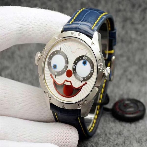 Relógio masculino Joker de alta qualidade com mostrador Joker criativo à prova d'água DC Clown Quartz Watch Relojes para hombres246C