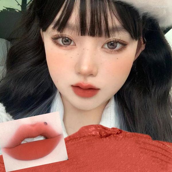 Lip Gloss Velvet Nude Red Mud Cheek Rouge Tint Cosmetics Lasting Matte Glaze Makeup Coreano