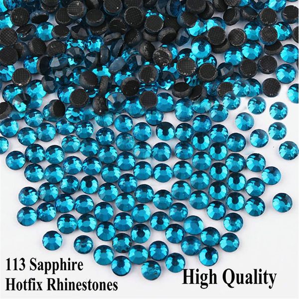 Saphir SS6-SS30 DMC Blauer Zirkon Fix Strasssteine zum Aufbügeln Strass Flatback Fix DIY Nail Art Hochzeitskleid Nähen Vorstellungen236W