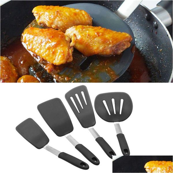 Utensili da cucina Sile Turners Spata Resistente al calore Bpa Pentole antiaderenti Egg Pancake Pers Kitchen Spatas Jk2001 Drop Delivery Home Dhq2M