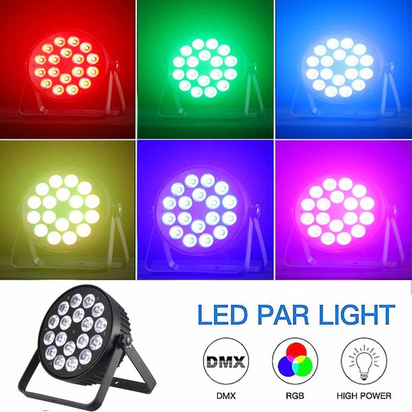 PAR Lights с RGBW 18 штук 4IN1 светодиодные диско -ди -джея праздничные рождественские музыкальные клубы Actived Flash Stage Effect
