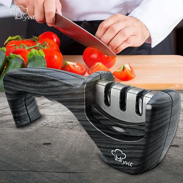 Yastık bıçak bileme 4 aşamalı çelik whetstone tungsten elmas seramik mutfak bıçakları keskinleştirme taş öğütücü taşlama aletleri