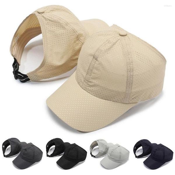 Breite Krempe Hüte Sommer Weibliche Sonne Leeres Dach Baseball Caps Polyester 56-60 cm Einstellbar Tennis Sport Mesh Schnell trocknend Einfarbig TY0176