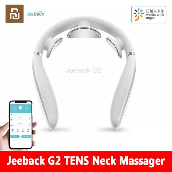 Xiaomi Youpin Jeeback Massaggiatore cervicale G2 TENS Pulse Back Neck Massager Riscaldamento a infrarossi Assistenza sanitaria Relax Work For Mijia App 202194b