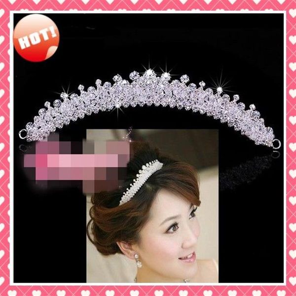 STOCK 2020 Brilhante Strass Cristais de Designer Moderno NOVO Tiara Peruca Coroas Casamento Tiaras de Noiva Coroas de Tiaras C273K