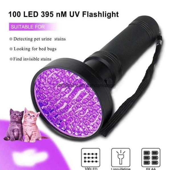 Lanterna Tocha Violeta 395Nm Led Âmbar Preto Detector Dental 395 Alumínio Ultravioleta Luzes Roxas Portáteis Scorpion 100 Uv Lanternas lâmpada